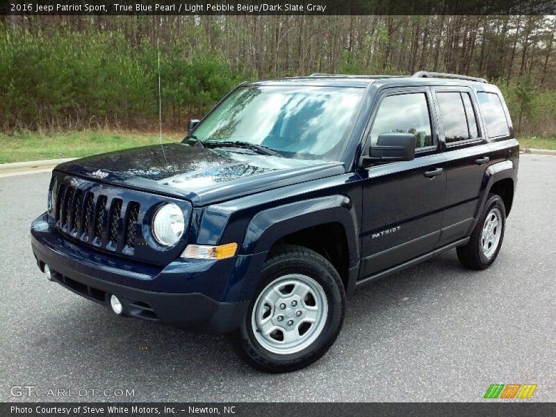 True Blue Pearl / Light Pebble Beige/Dark Slate Gray 2016 Jeep Patriot Sport