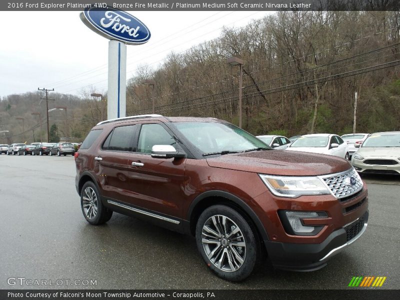 Bronze Fire Metallic / Platinum Medium Soft Ceramic Nirvana Leather 2016 Ford Explorer Platinum 4WD