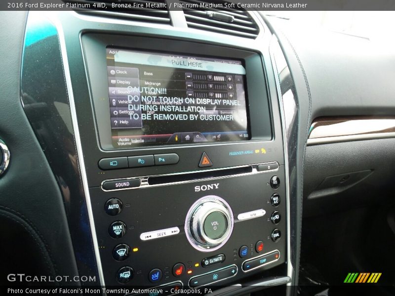 Bronze Fire Metallic / Platinum Medium Soft Ceramic Nirvana Leather 2016 Ford Explorer Platinum 4WD