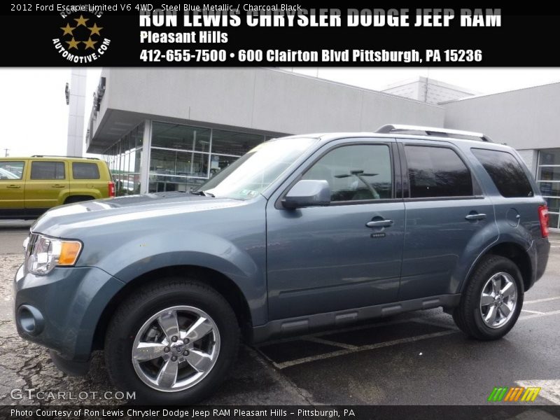 Steel Blue Metallic / Charcoal Black 2012 Ford Escape Limited V6 4WD