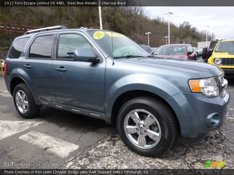 Steel Blue Metallic / Charcoal Black 2012 Ford Escape Limited V6 4WD