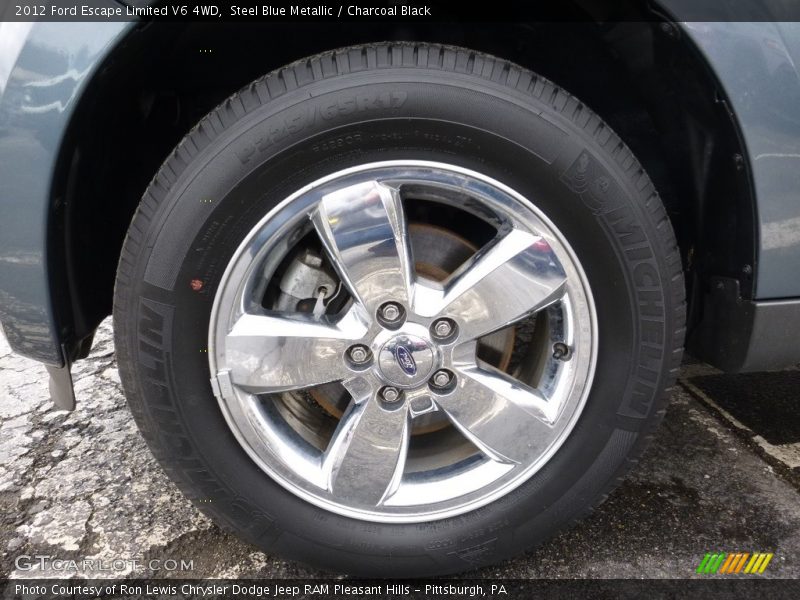 Steel Blue Metallic / Charcoal Black 2012 Ford Escape Limited V6 4WD