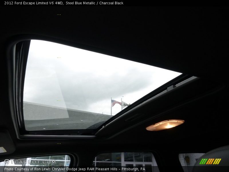 Steel Blue Metallic / Charcoal Black 2012 Ford Escape Limited V6 4WD