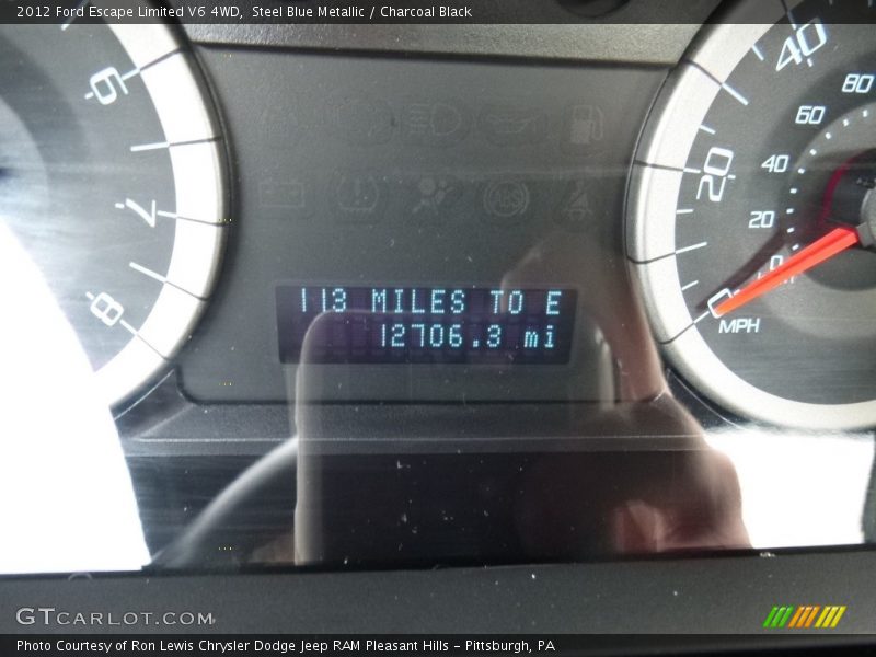 Steel Blue Metallic / Charcoal Black 2012 Ford Escape Limited V6 4WD