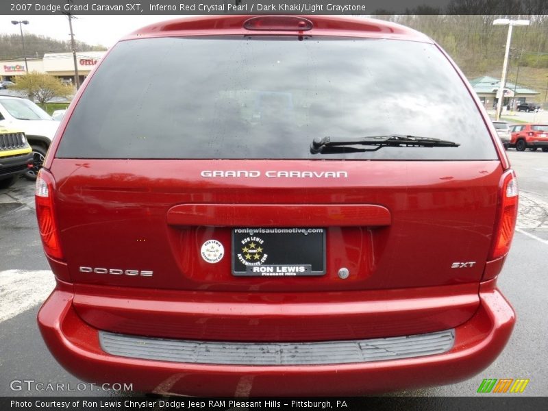 Inferno Red Crystal Pearl / Dark Khaki/Light Graystone 2007 Dodge Grand Caravan SXT