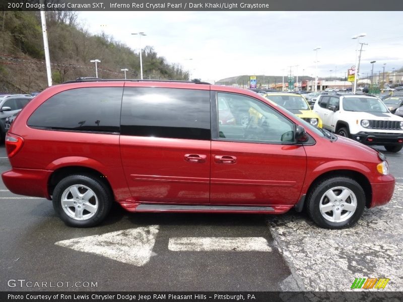 Inferno Red Crystal Pearl / Dark Khaki/Light Graystone 2007 Dodge Grand Caravan SXT