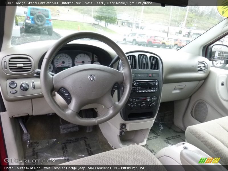 Inferno Red Crystal Pearl / Dark Khaki/Light Graystone 2007 Dodge Grand Caravan SXT