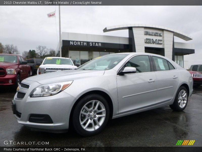 Silver Ice Metallic / Cocoa/Light Neutral 2013 Chevrolet Malibu LT
