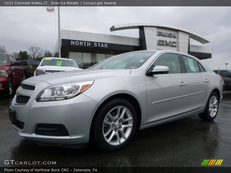 Silver Ice Metallic / Cocoa/Light Neutral 2013 Chevrolet Malibu LT