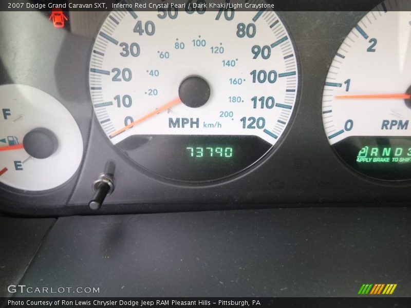 Inferno Red Crystal Pearl / Dark Khaki/Light Graystone 2007 Dodge Grand Caravan SXT