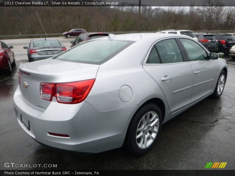Silver Ice Metallic / Cocoa/Light Neutral 2013 Chevrolet Malibu LT