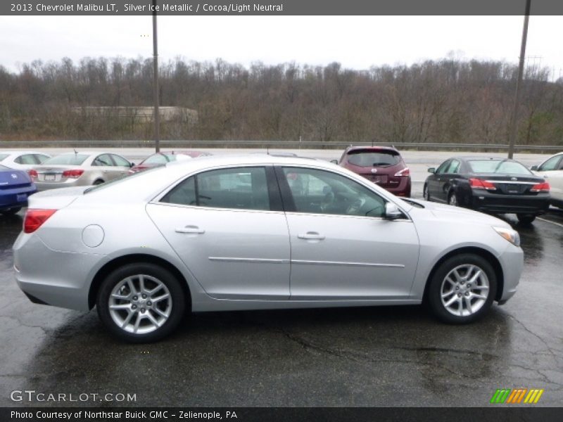 Silver Ice Metallic / Cocoa/Light Neutral 2013 Chevrolet Malibu LT