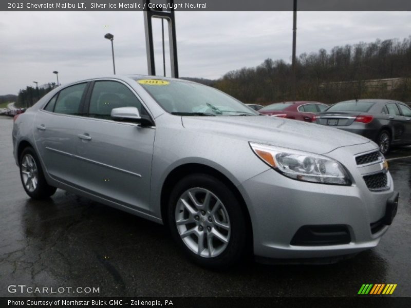 Silver Ice Metallic / Cocoa/Light Neutral 2013 Chevrolet Malibu LT