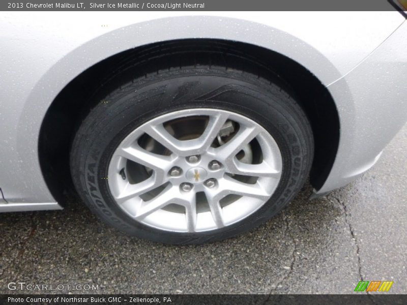 Silver Ice Metallic / Cocoa/Light Neutral 2013 Chevrolet Malibu LT