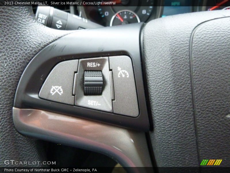 Silver Ice Metallic / Cocoa/Light Neutral 2013 Chevrolet Malibu LT