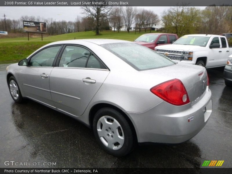 Liquid Silver Metallic / Ebony Black 2008 Pontiac G6 Value Leader Sedan