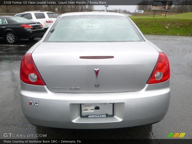 Liquid Silver Metallic / Ebony Black 2008 Pontiac G6 Value Leader Sedan