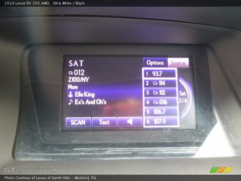 Ultra White / Black 2014 Lexus RX 350 AWD