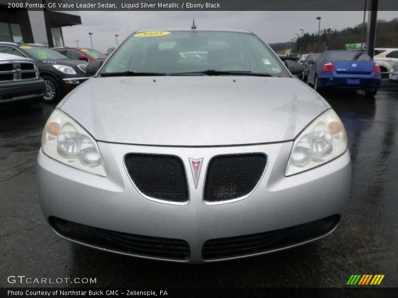 Liquid Silver Metallic / Ebony Black 2008 Pontiac G6 Value Leader Sedan