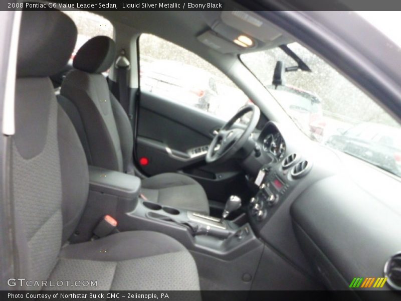 Liquid Silver Metallic / Ebony Black 2008 Pontiac G6 Value Leader Sedan