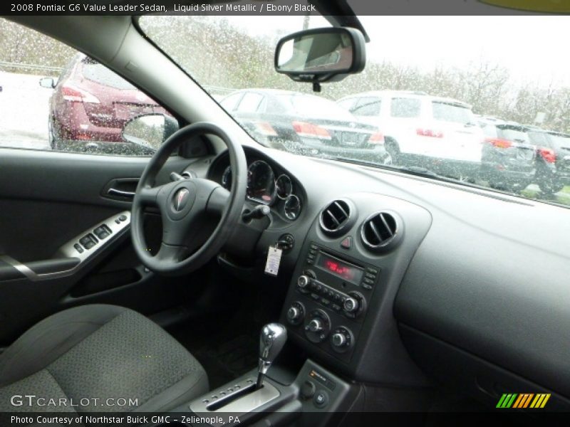 Liquid Silver Metallic / Ebony Black 2008 Pontiac G6 Value Leader Sedan