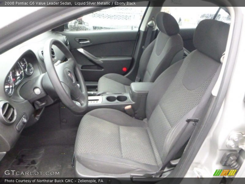 Liquid Silver Metallic / Ebony Black 2008 Pontiac G6 Value Leader Sedan