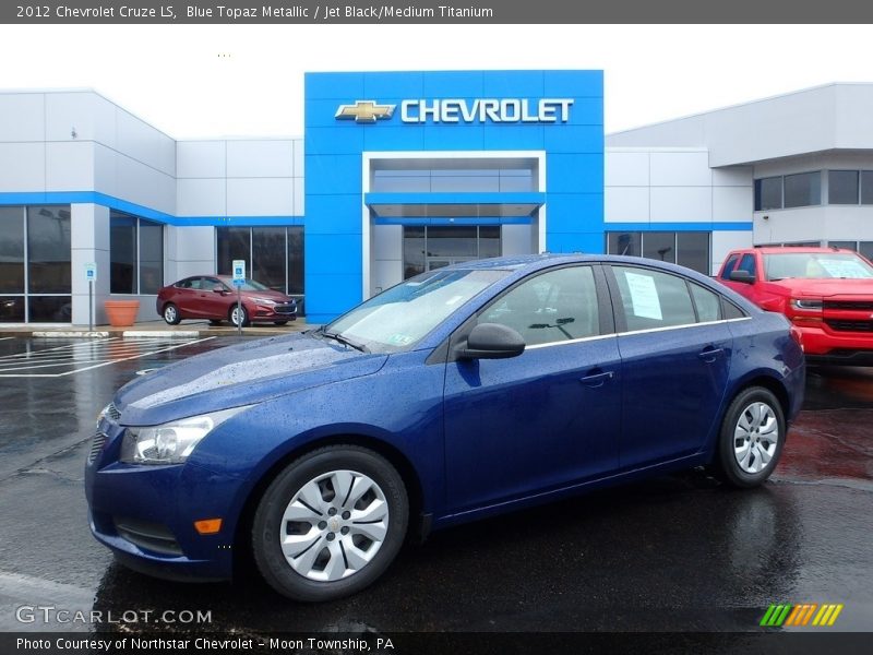 Blue Topaz Metallic / Jet Black/Medium Titanium 2012 Chevrolet Cruze LS