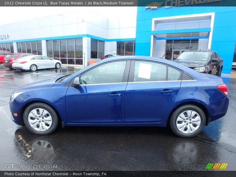 Blue Topaz Metallic / Jet Black/Medium Titanium 2012 Chevrolet Cruze LS