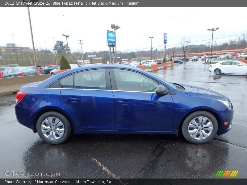 Blue Topaz Metallic / Jet Black/Medium Titanium 2012 Chevrolet Cruze LS