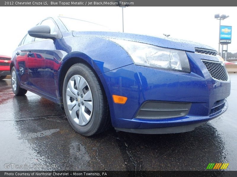 Blue Topaz Metallic / Jet Black/Medium Titanium 2012 Chevrolet Cruze LS