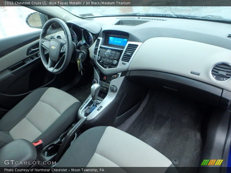Blue Topaz Metallic / Jet Black/Medium Titanium 2012 Chevrolet Cruze LS