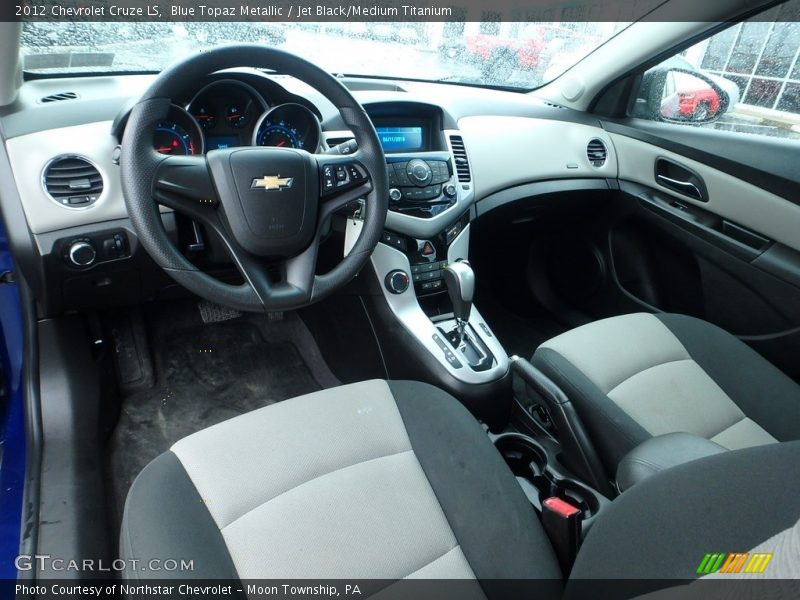 Blue Topaz Metallic / Jet Black/Medium Titanium 2012 Chevrolet Cruze LS