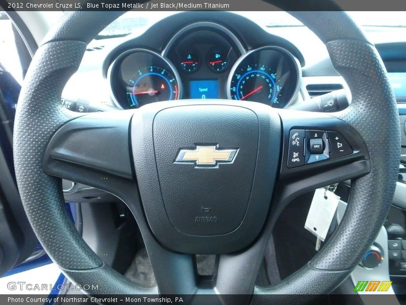 Blue Topaz Metallic / Jet Black/Medium Titanium 2012 Chevrolet Cruze LS