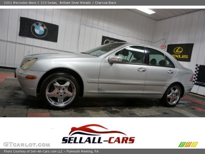 Brilliant Silver Metallic / Charcoal Black 2001 Mercedes-Benz C 320 Sedan