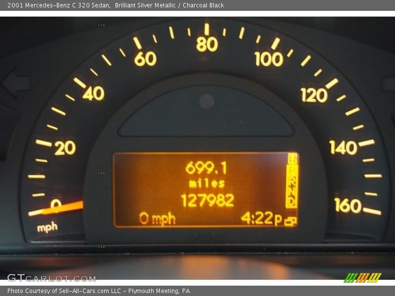 Brilliant Silver Metallic / Charcoal Black 2001 Mercedes-Benz C 320 Sedan