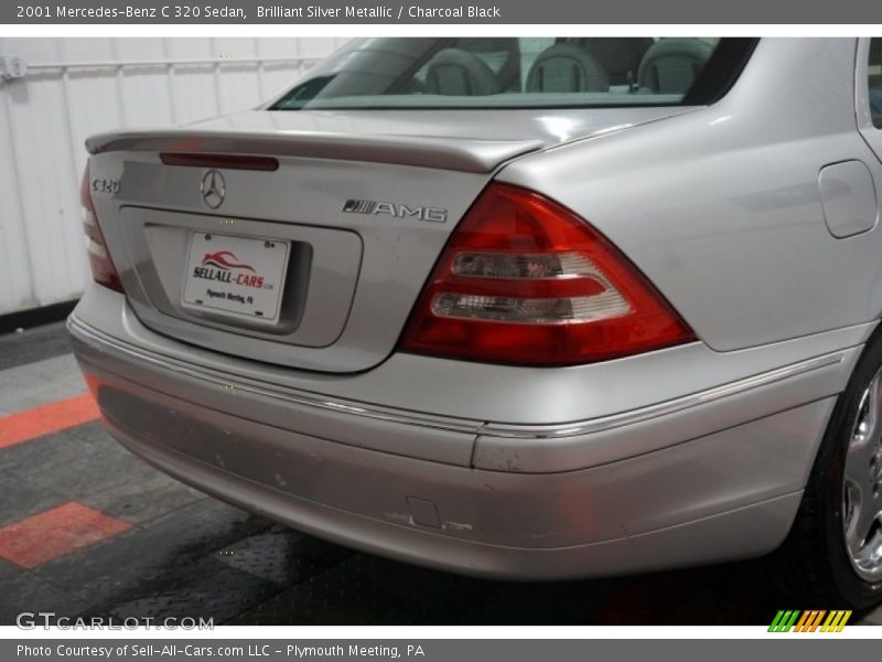 Brilliant Silver Metallic / Charcoal Black 2001 Mercedes-Benz C 320 Sedan