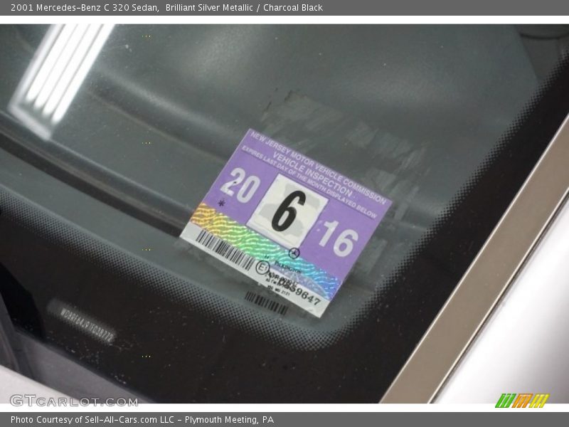 Brilliant Silver Metallic / Charcoal Black 2001 Mercedes-Benz C 320 Sedan