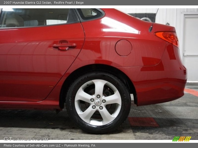 Redfire Pearl / Beige 2007 Hyundai Elantra GLS Sedan