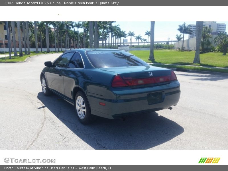 Noble Green Pearl / Quartz Gray 2002 Honda Accord EX V6 Coupe