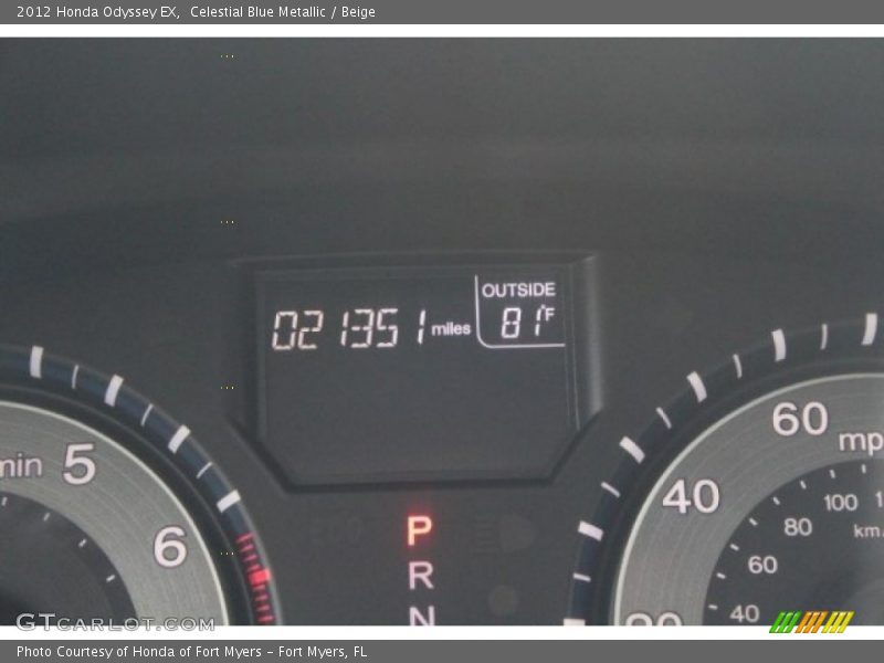 Celestial Blue Metallic / Beige 2012 Honda Odyssey EX