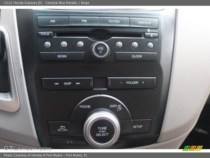 Celestial Blue Metallic / Beige 2012 Honda Odyssey EX