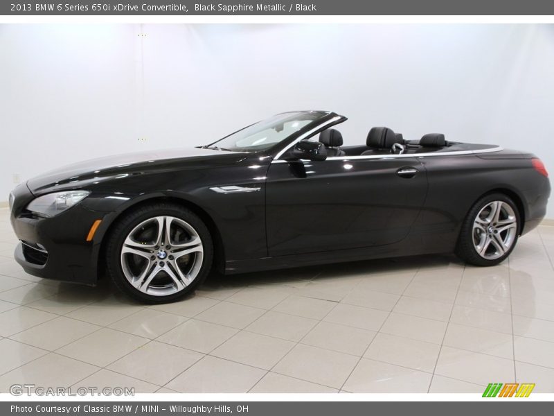Black Sapphire Metallic / Black 2013 BMW 6 Series 650i xDrive Convertible