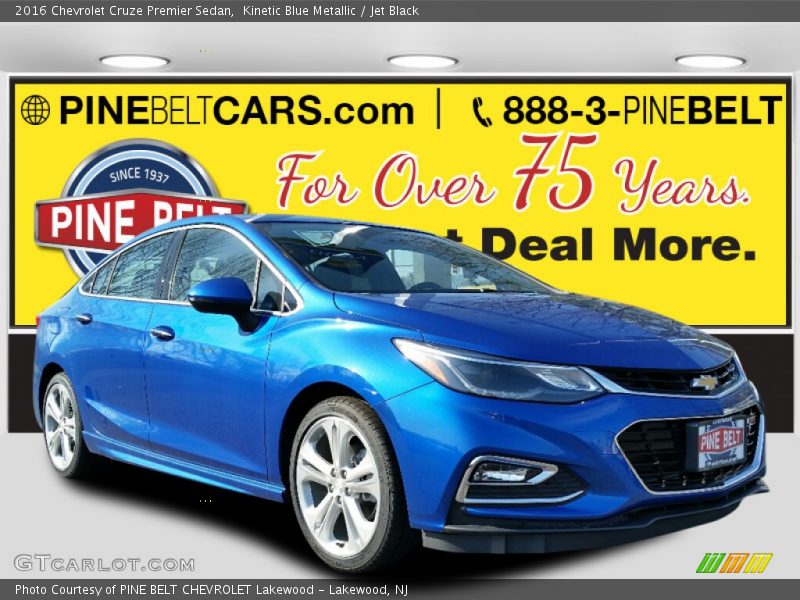 Kinetic Blue Metallic / Jet Black 2016 Chevrolet Cruze Premier Sedan
