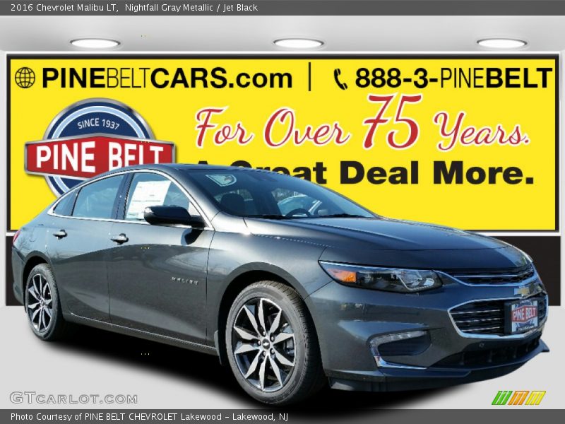 Nightfall Gray Metallic / Jet Black 2016 Chevrolet Malibu LT