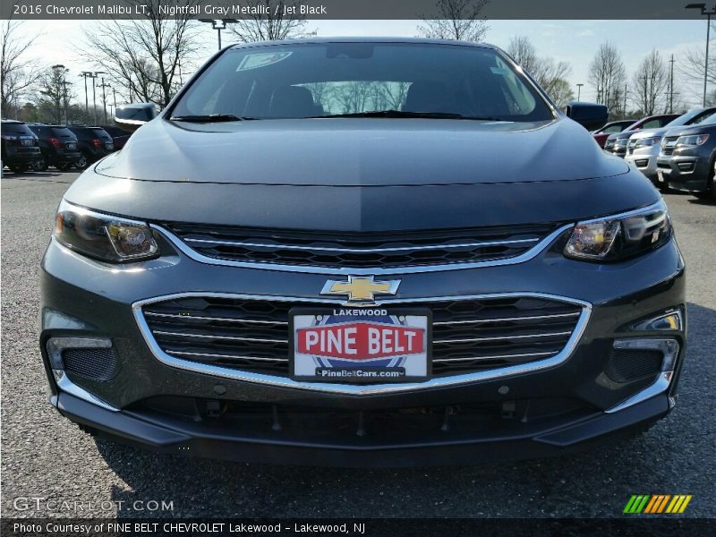 Nightfall Gray Metallic / Jet Black 2016 Chevrolet Malibu LT