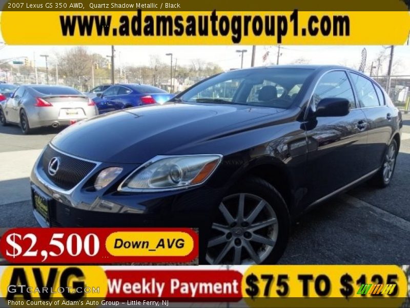 Quartz Shadow Metallic / Black 2007 Lexus GS 350 AWD