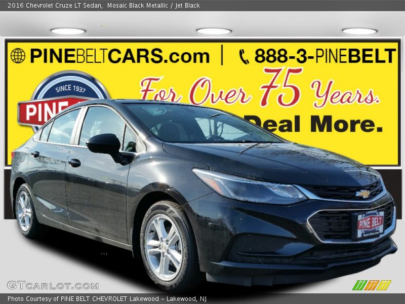 Mosaic Black Metallic / Jet Black 2016 Chevrolet Cruze LT Sedan