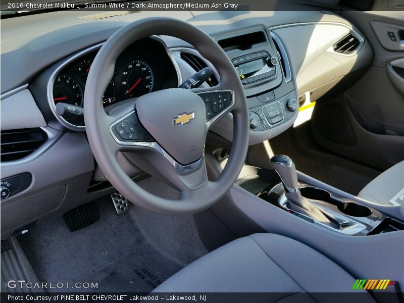 Summit White / Dark Atmosphere/Medium Ash Gray 2016 Chevrolet Malibu L