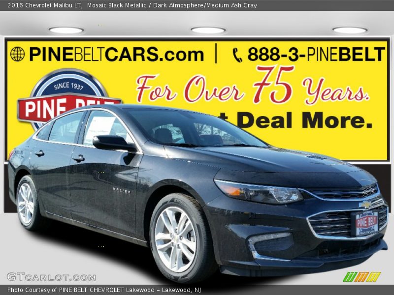 Mosaic Black Metallic / Dark Atmosphere/Medium Ash Gray 2016 Chevrolet Malibu LT