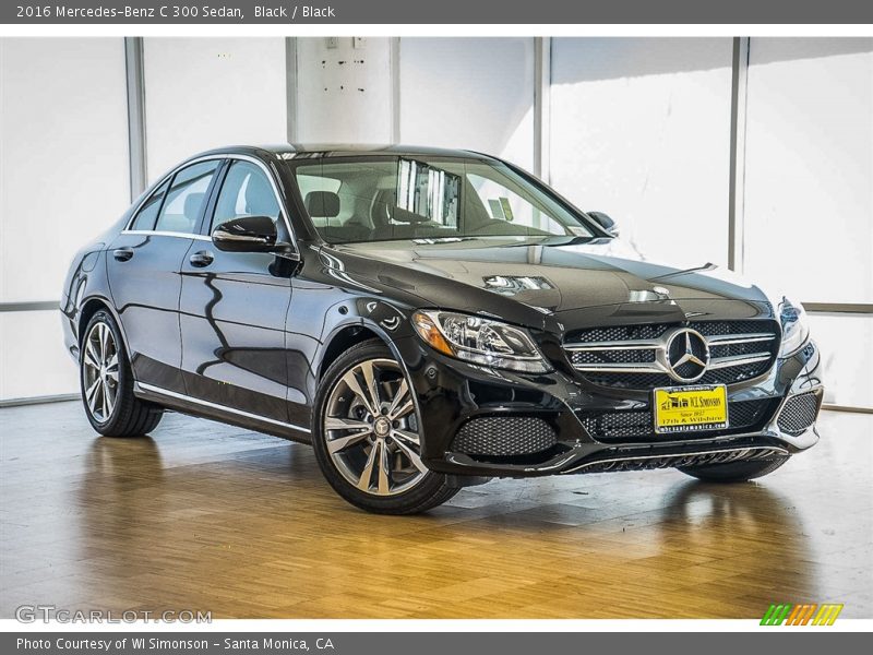 Black / Black 2016 Mercedes-Benz C 300 Sedan